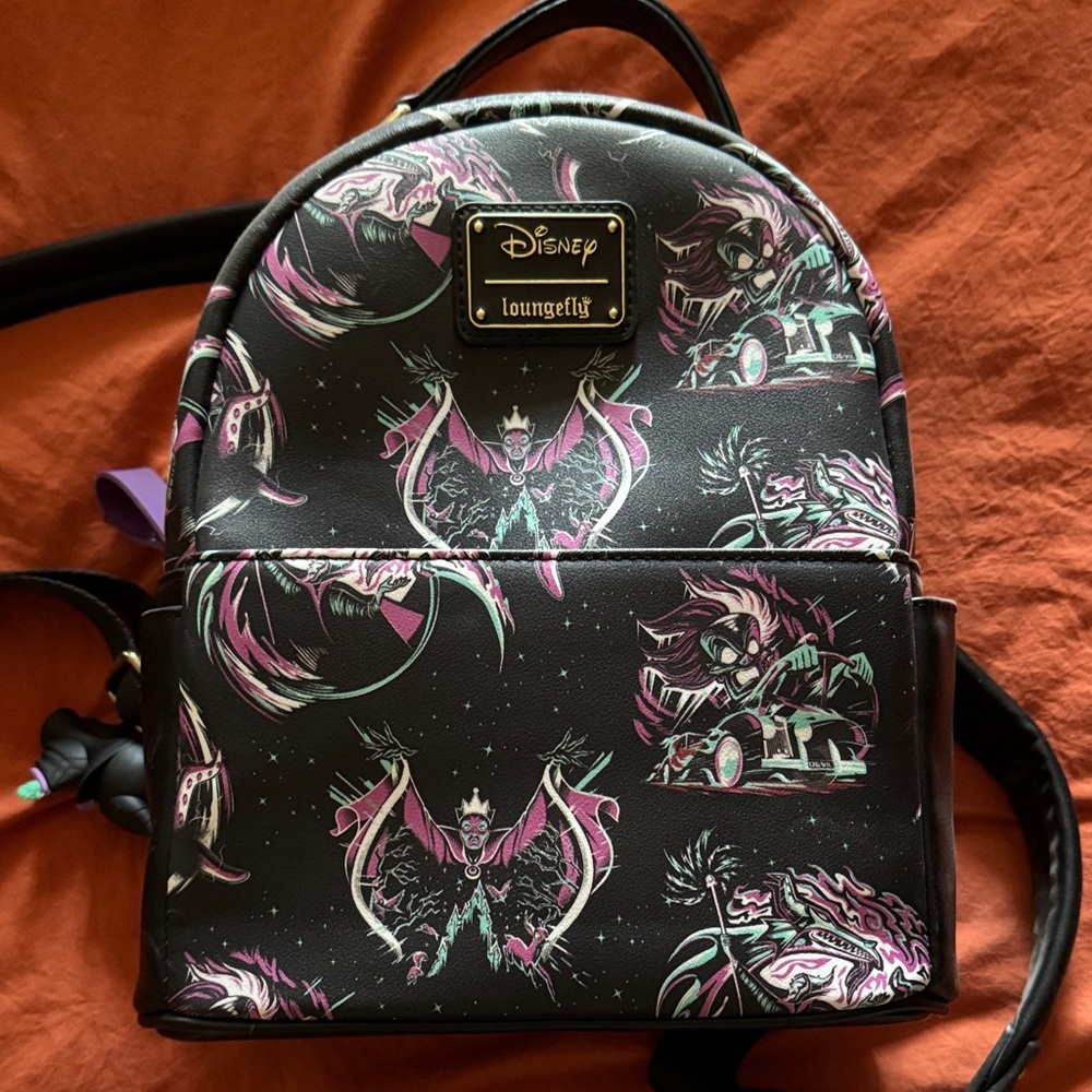 Loungefly Disney Black and Pink Backpack